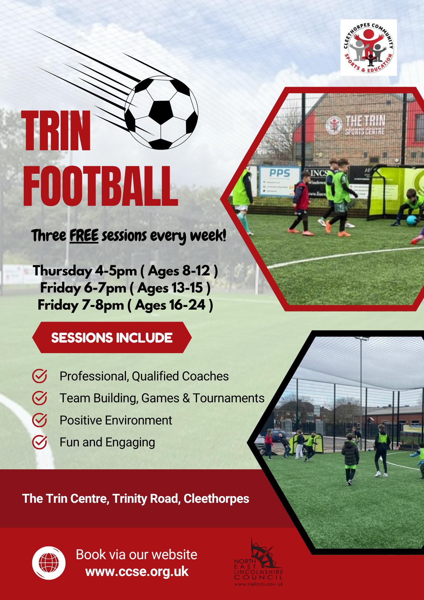 Youth Friday Night Football (Ages 13-15 Years Old) 6pm till 7pm