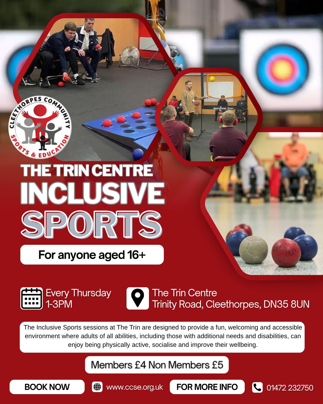 Inclusive Sports - Thursdays 1pm till 3pm
