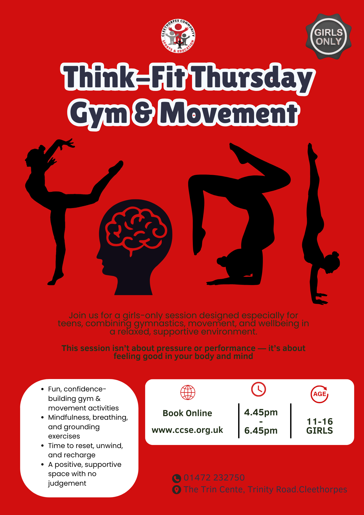 Think-Fit Gym & Movement - Thursday 4.45pm till 6.45pm ( Ages 11-16 )